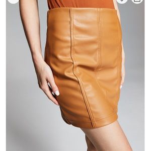 Faux leather mini skirt